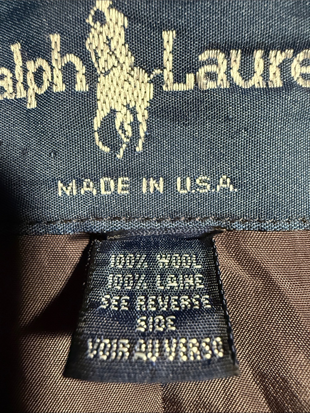 Vintage Ralph Lauren Wool Frock Coat 6 USA Double Breasted Equestrian - Picture 7 of 8